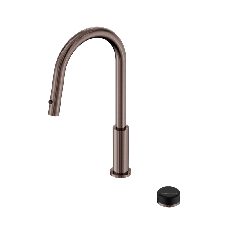 Serenity Progressive Pull Out kitchen Set With Marquina Black Handle Brushed Bronze
