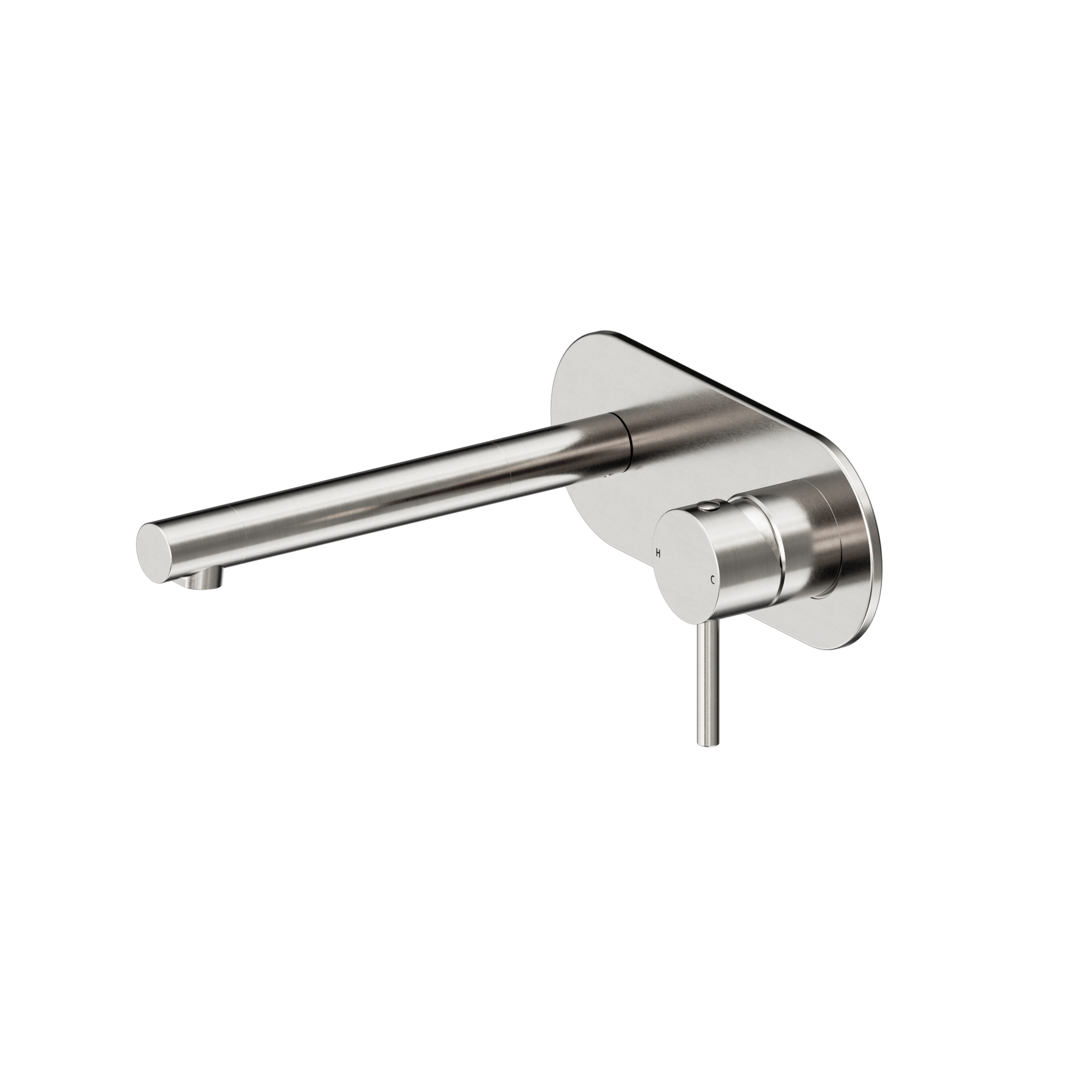 Dolce II Wall Basin/Bath Mixer Brushed Nickel