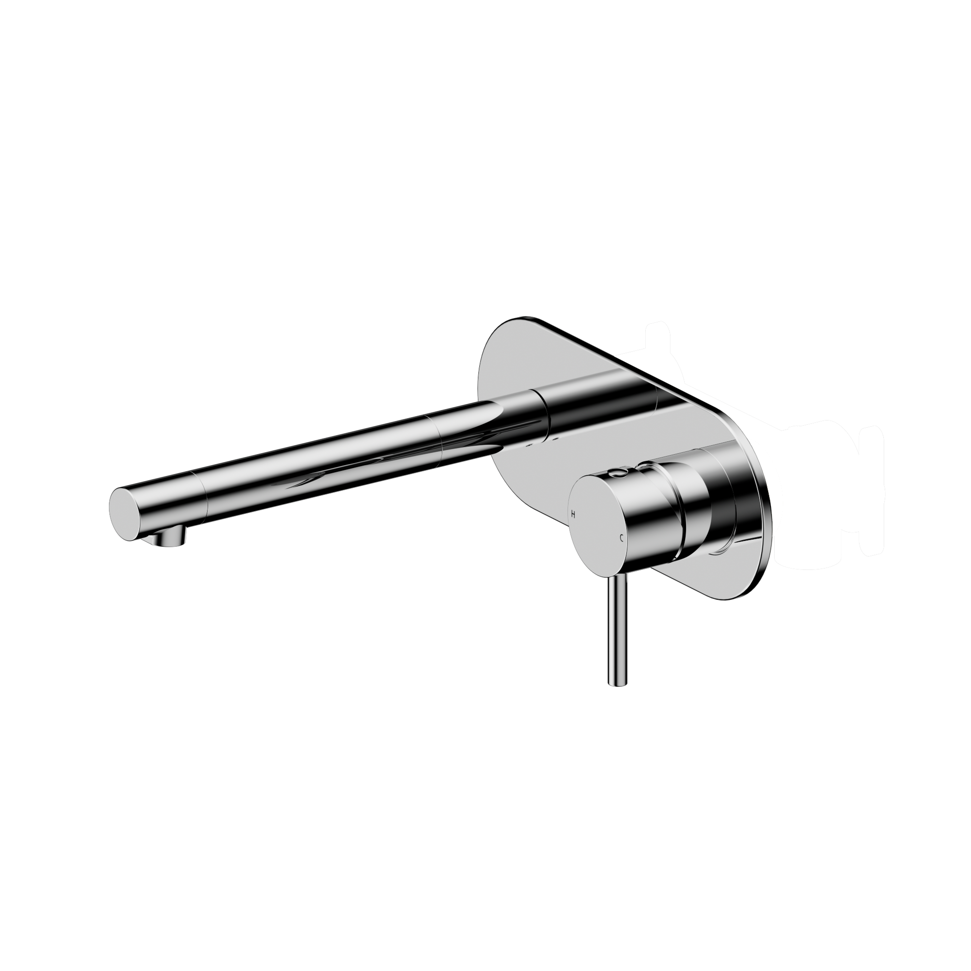 Dolce II Wall Basin/Bath Mixer Chrome