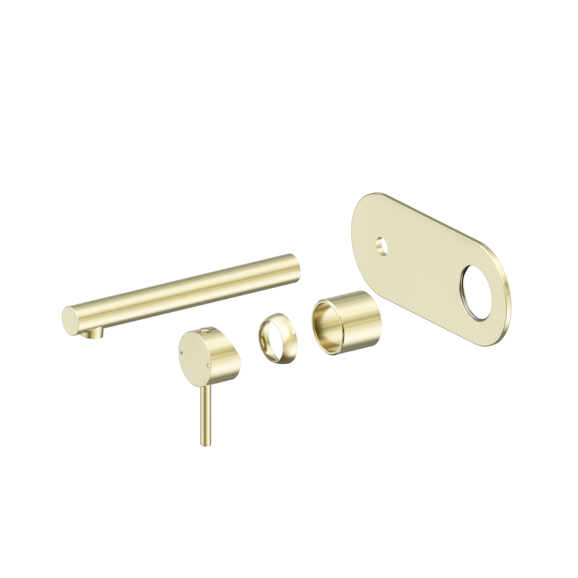 Dolce II Wall Basin/Bath Mixer Trim Kits Only Brushed Gold