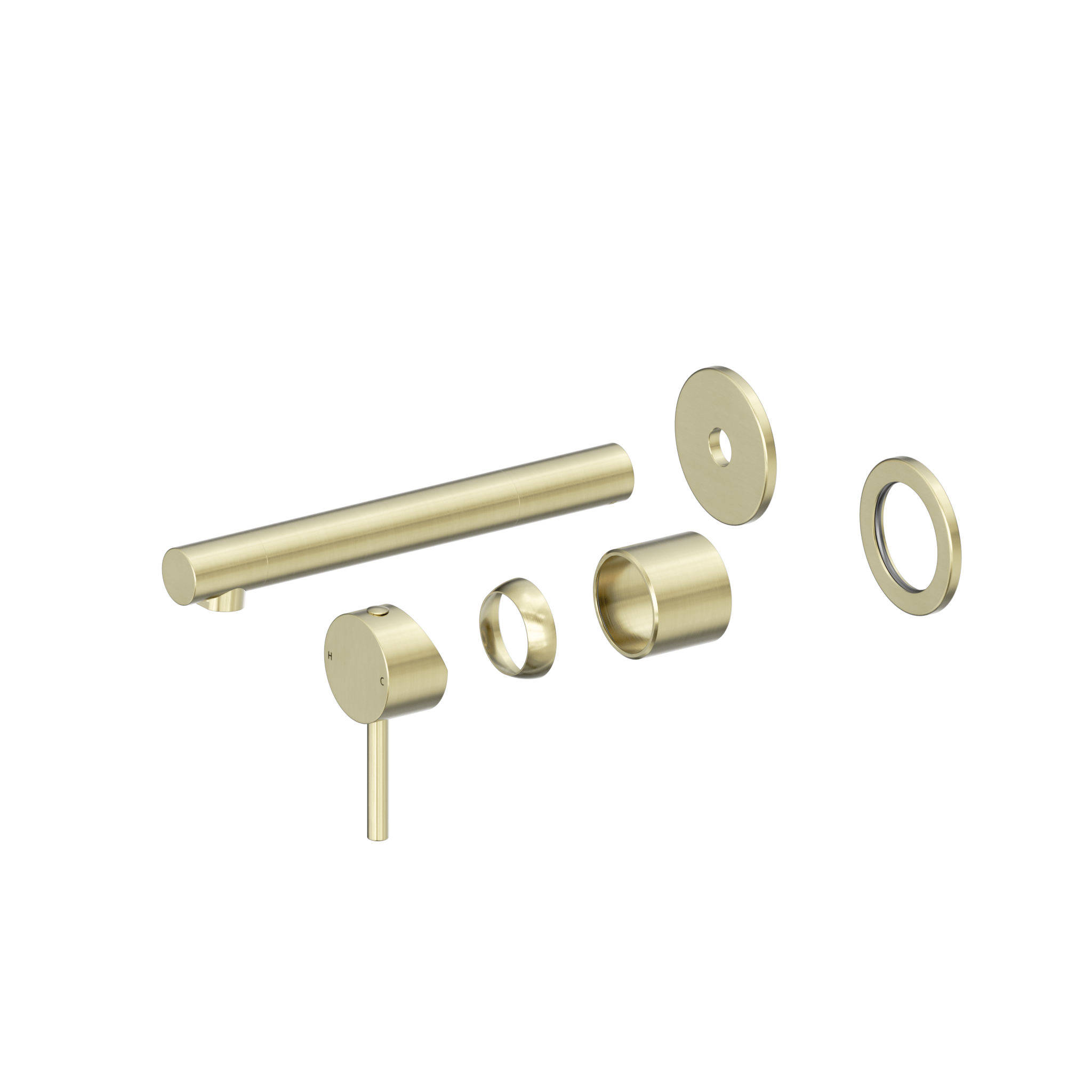 Dolce II Wall Basin/Bath Mixer Separate Back Plate Trim Kits Only Brushed Gold