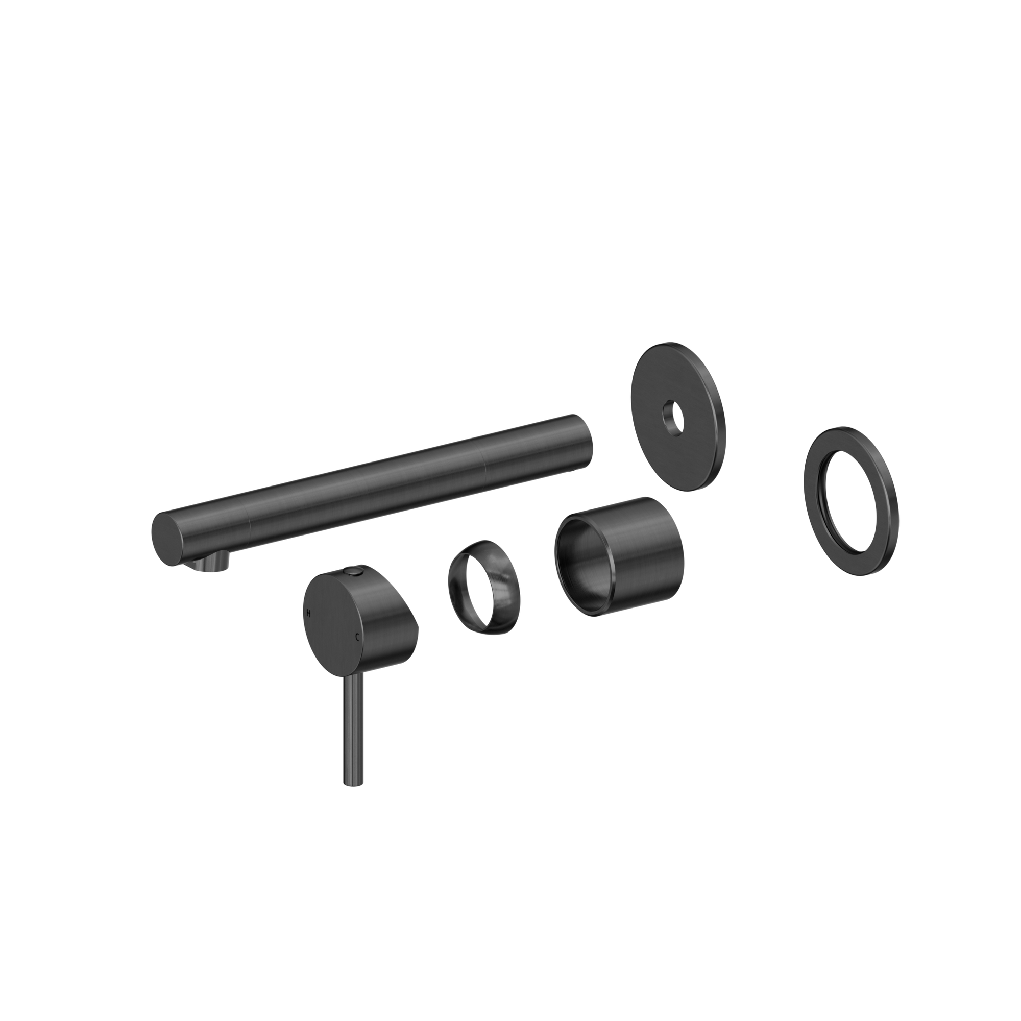 Dolce II Wall Basin/Bath Mixer Separate Back Plate Trim Kits Only Gun Metal