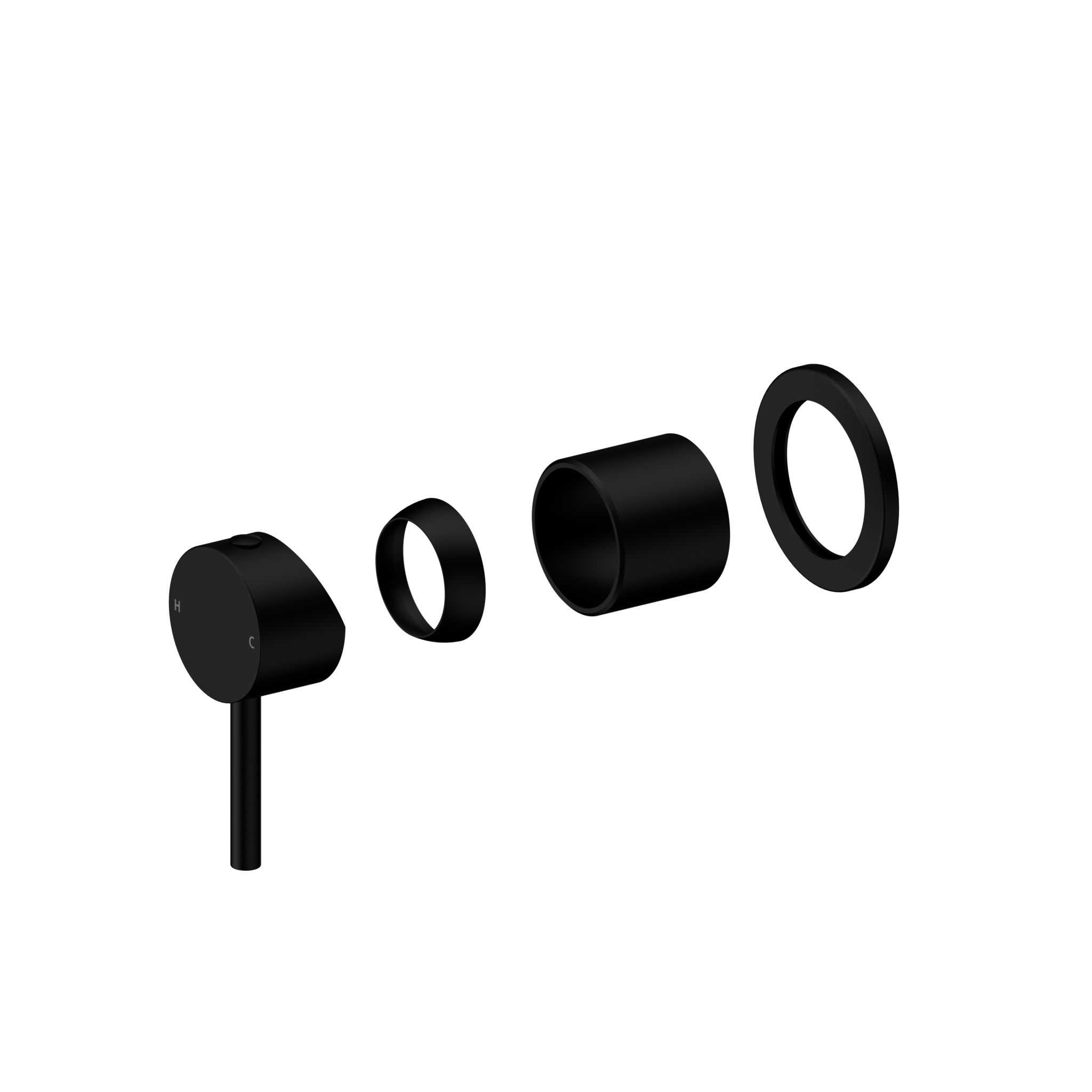 Dolce II Shower Mixer Trim Kits Only Matte Black