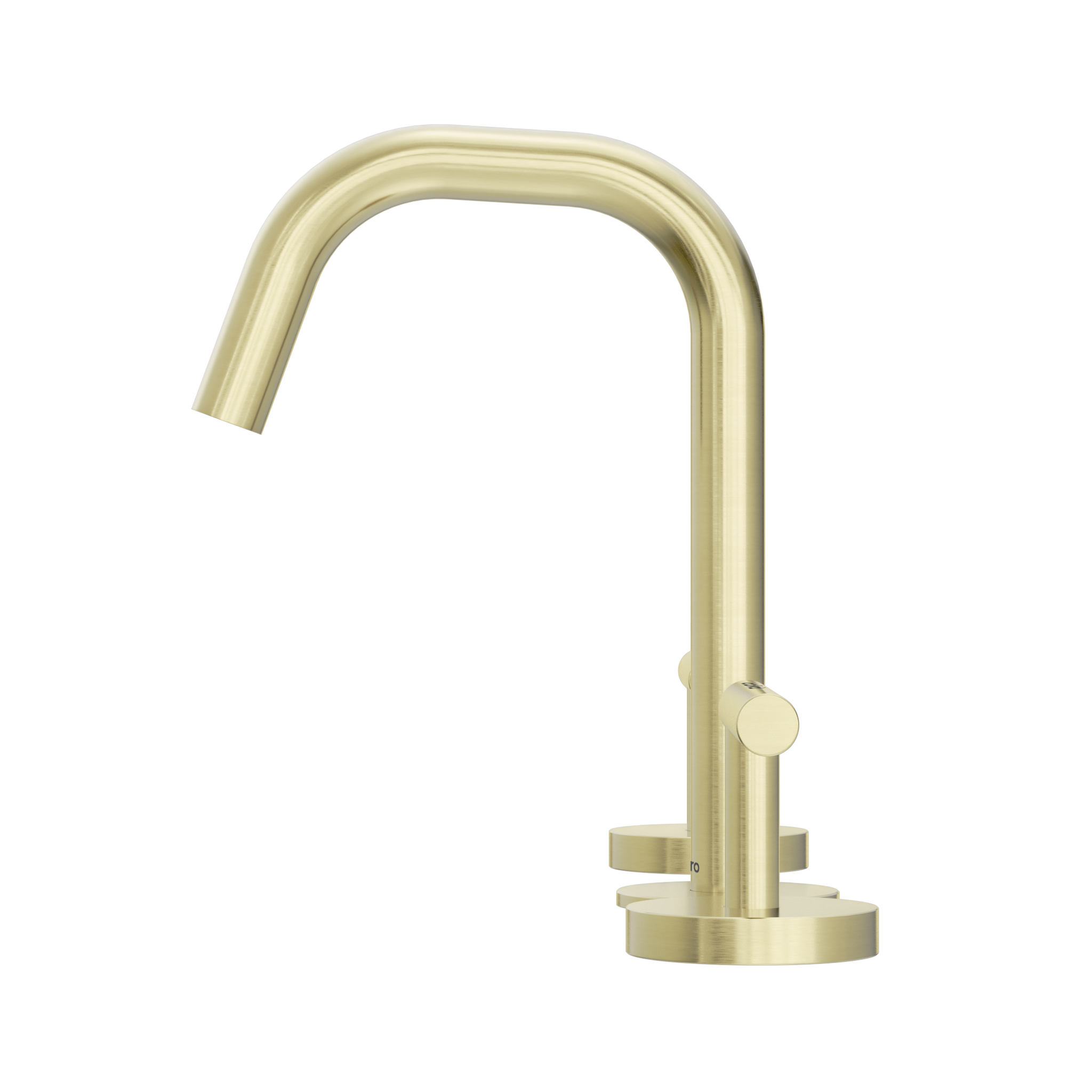 Mecca Lever Basin Set Edge Spout Brushed Gold