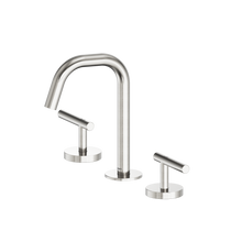 Mecca Lever Basin Set Edge Spout Brushed Nickel