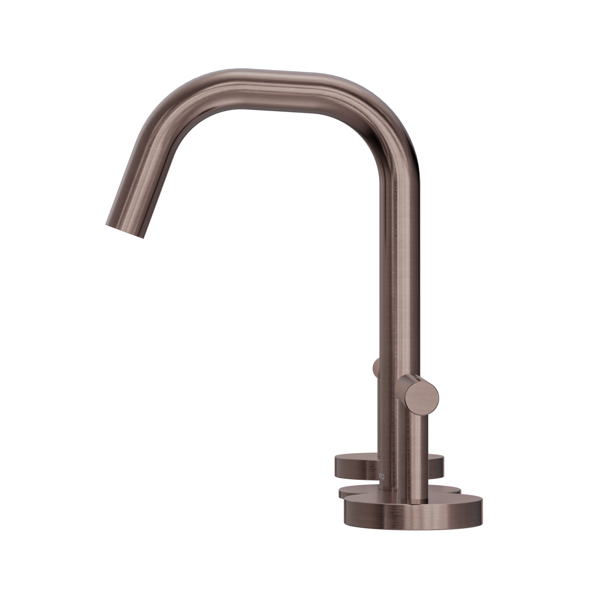 Mecca Lever Basin Set Edge Spout Brushed Bronze