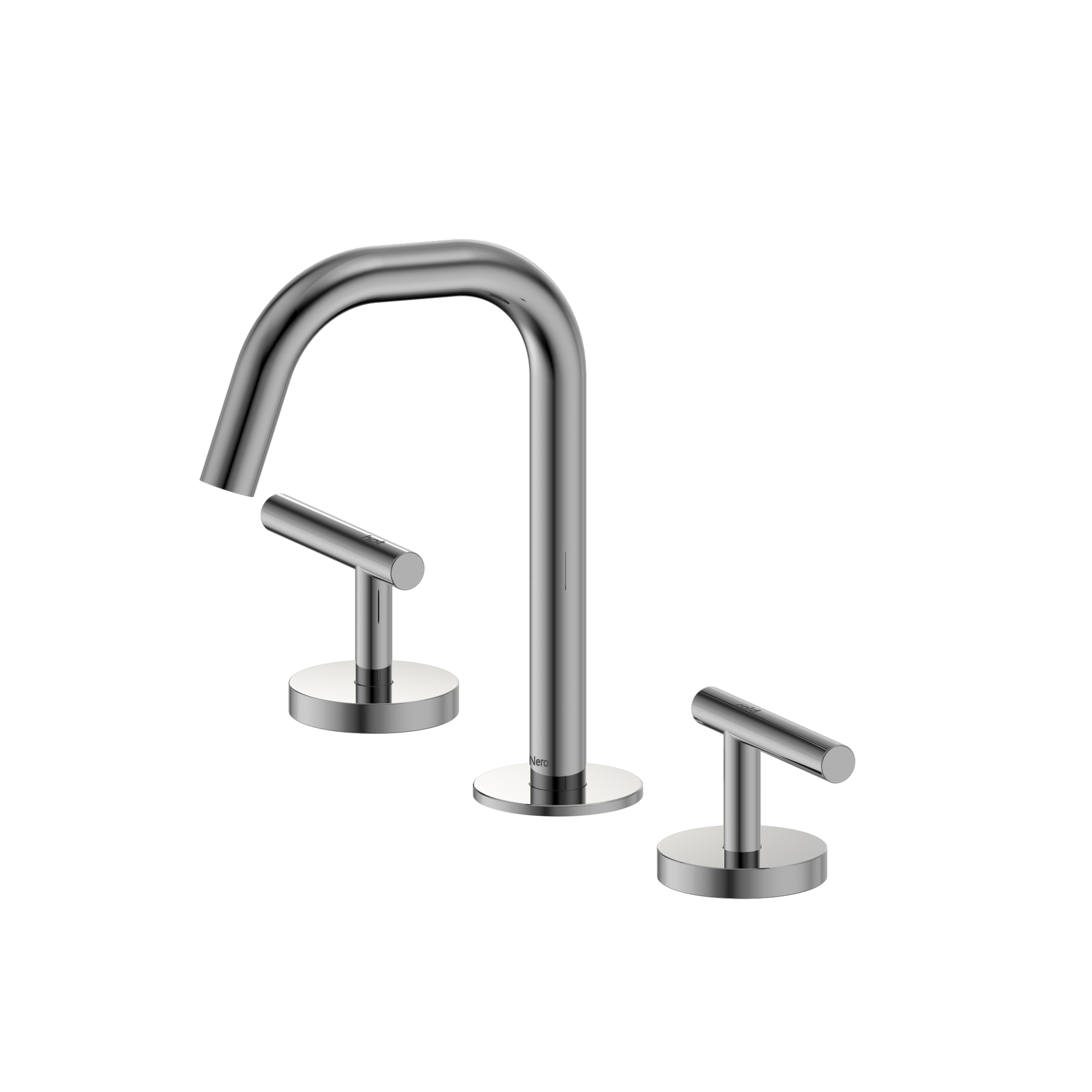 Mecca Lever Basin Set Edge Spout Chrome