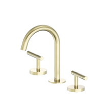 Mecca Lever Basin Set Arc Spout Brushed Gold