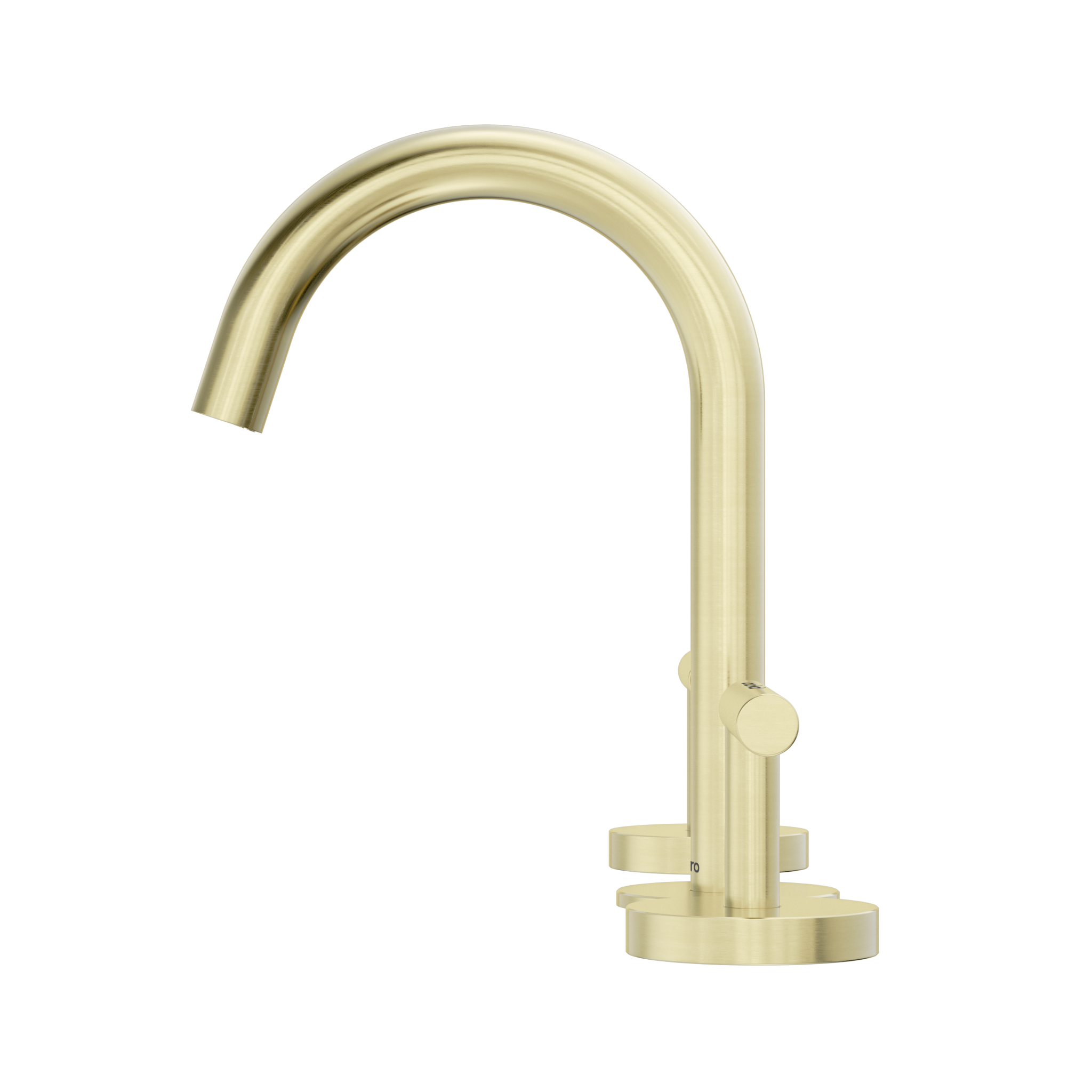 Mecca Lever Basin Set Arc Spout Brushed Gold