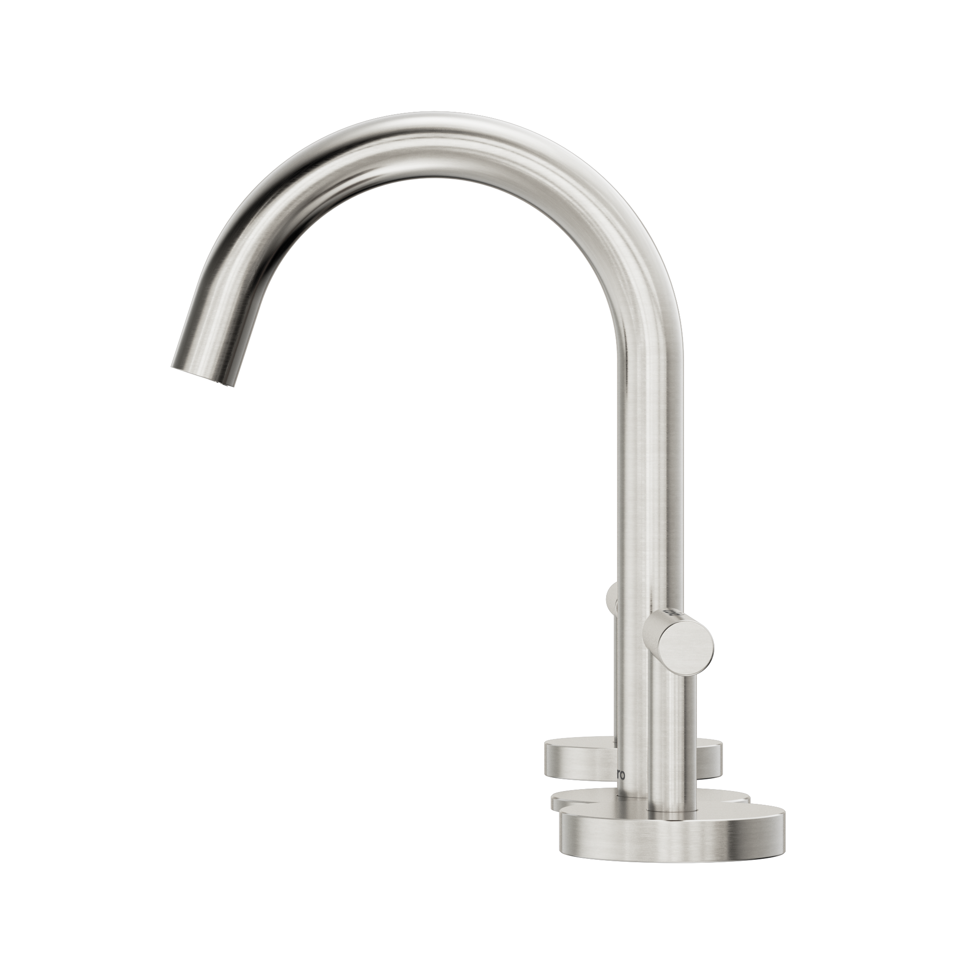 Mecca Lever Basin Set Arc Spout Brushed Nickel