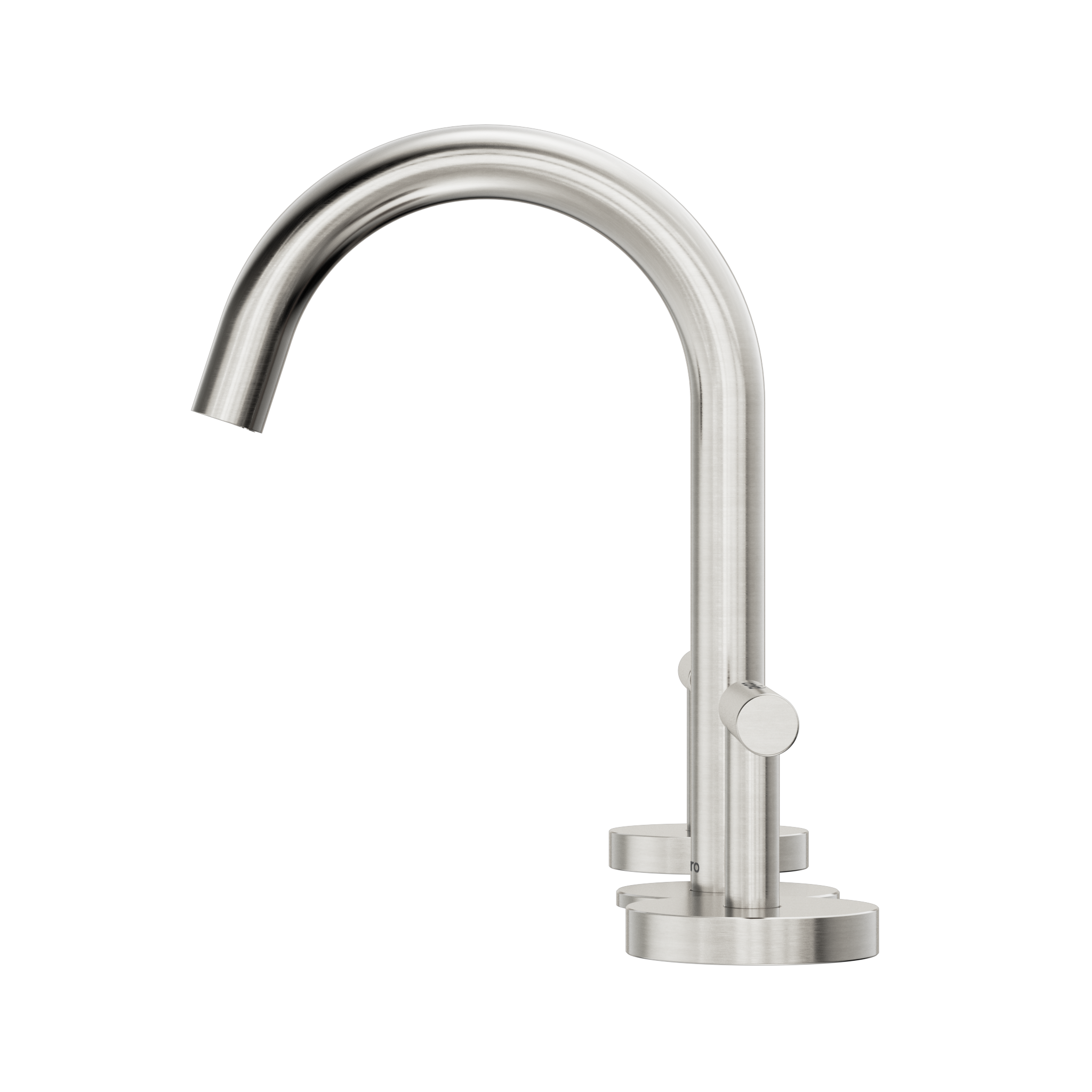 Mecca Lever Basin Set Arc Spout Brushed Nickel