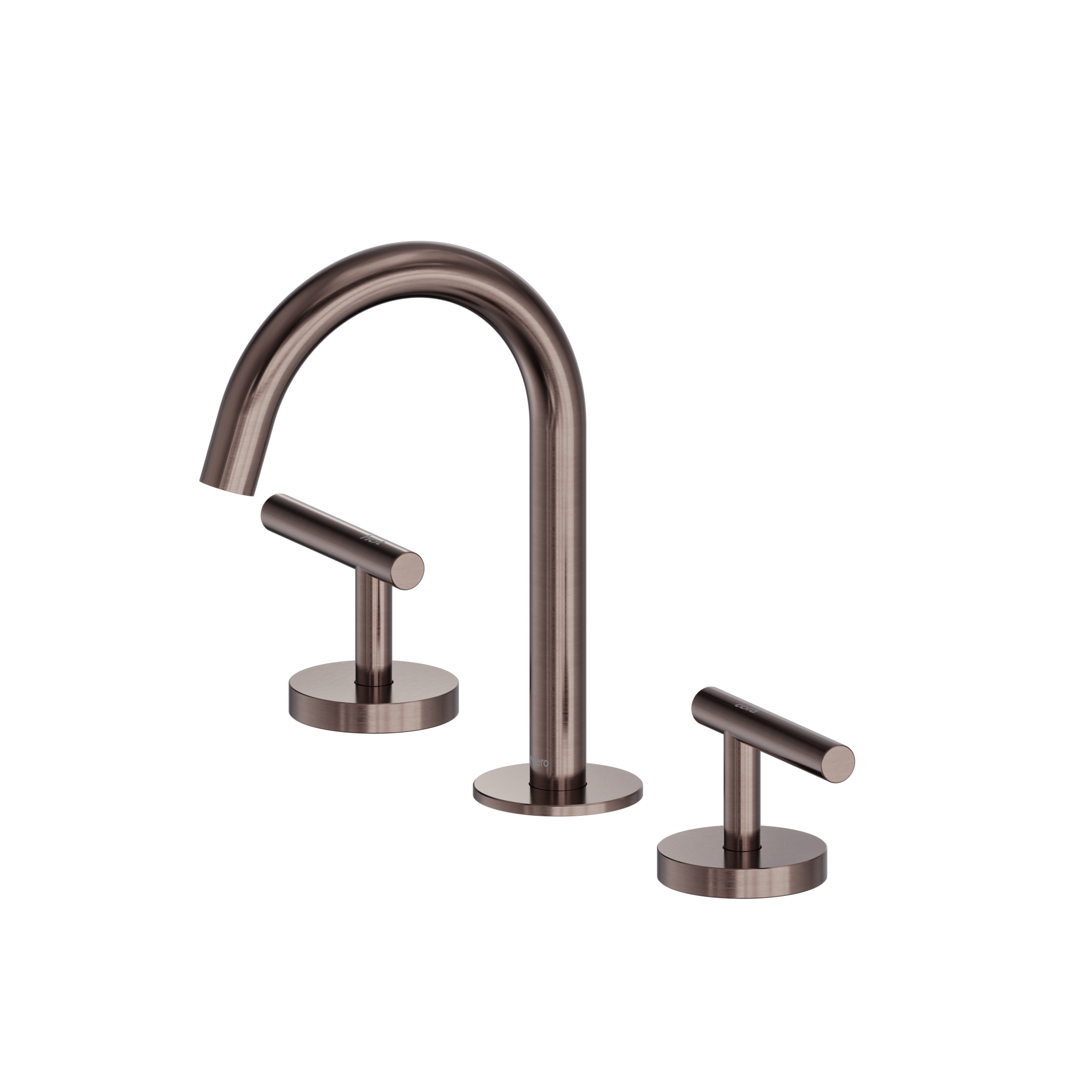 Mecca Lever Basin Set Arc Spout Brushed Bronze