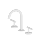 Mecca Lever Basin Set Arc Spout Matte White