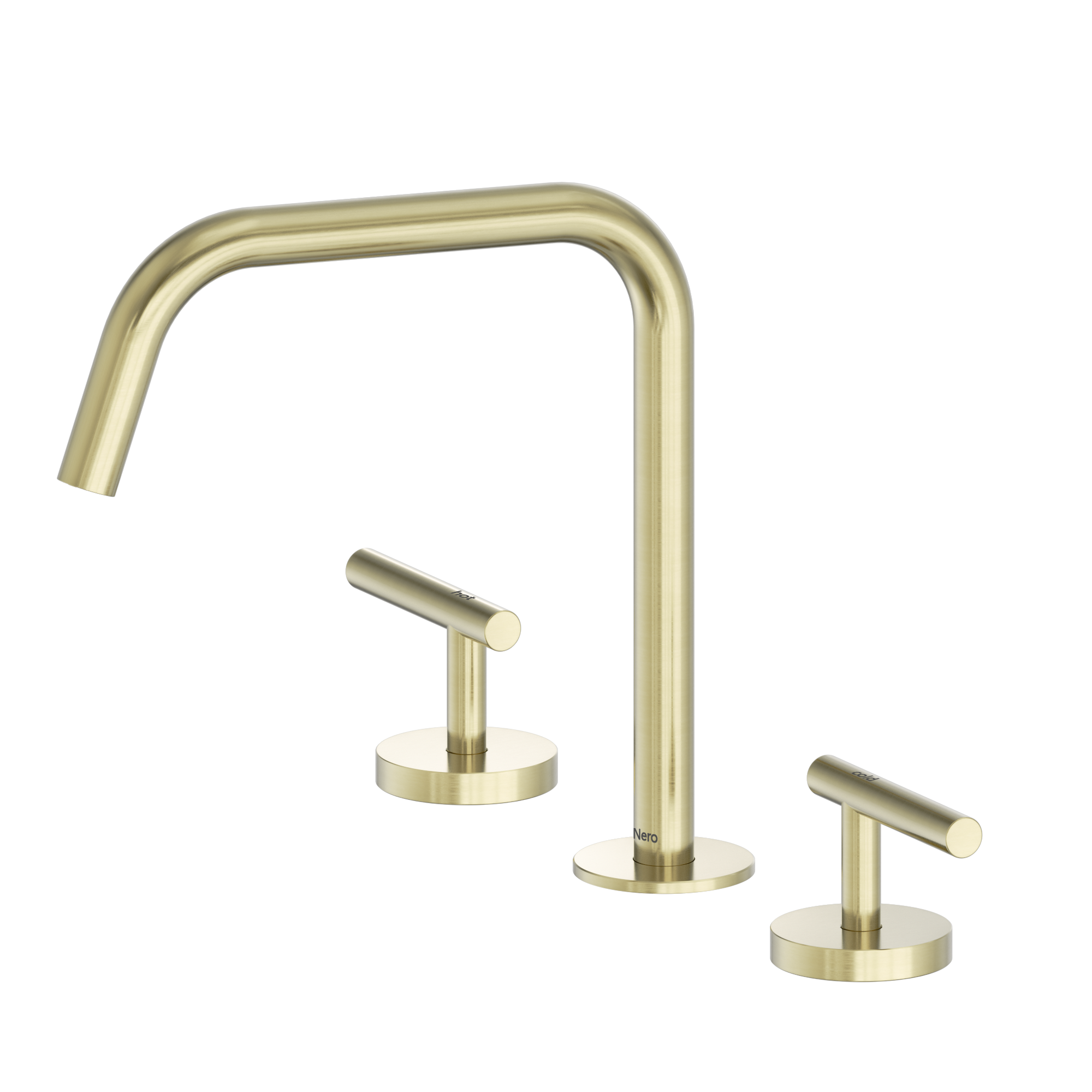 Mecca Lever Bath/Kitchen Set Edge Spout II Brushed Gold