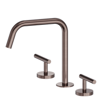 Mecca Lever Bath/Kitchen Set Edge Spout II Brushed Bronze