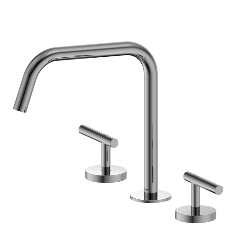 Mecca Lever Bath/Kitchen Set Edge Spout II Chrome