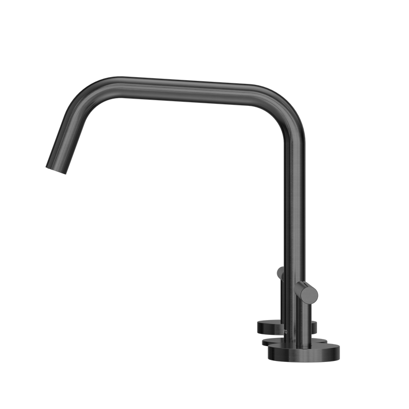 Mecca Lever Bath/Kitchen Set Edge Spout II Gun Metal