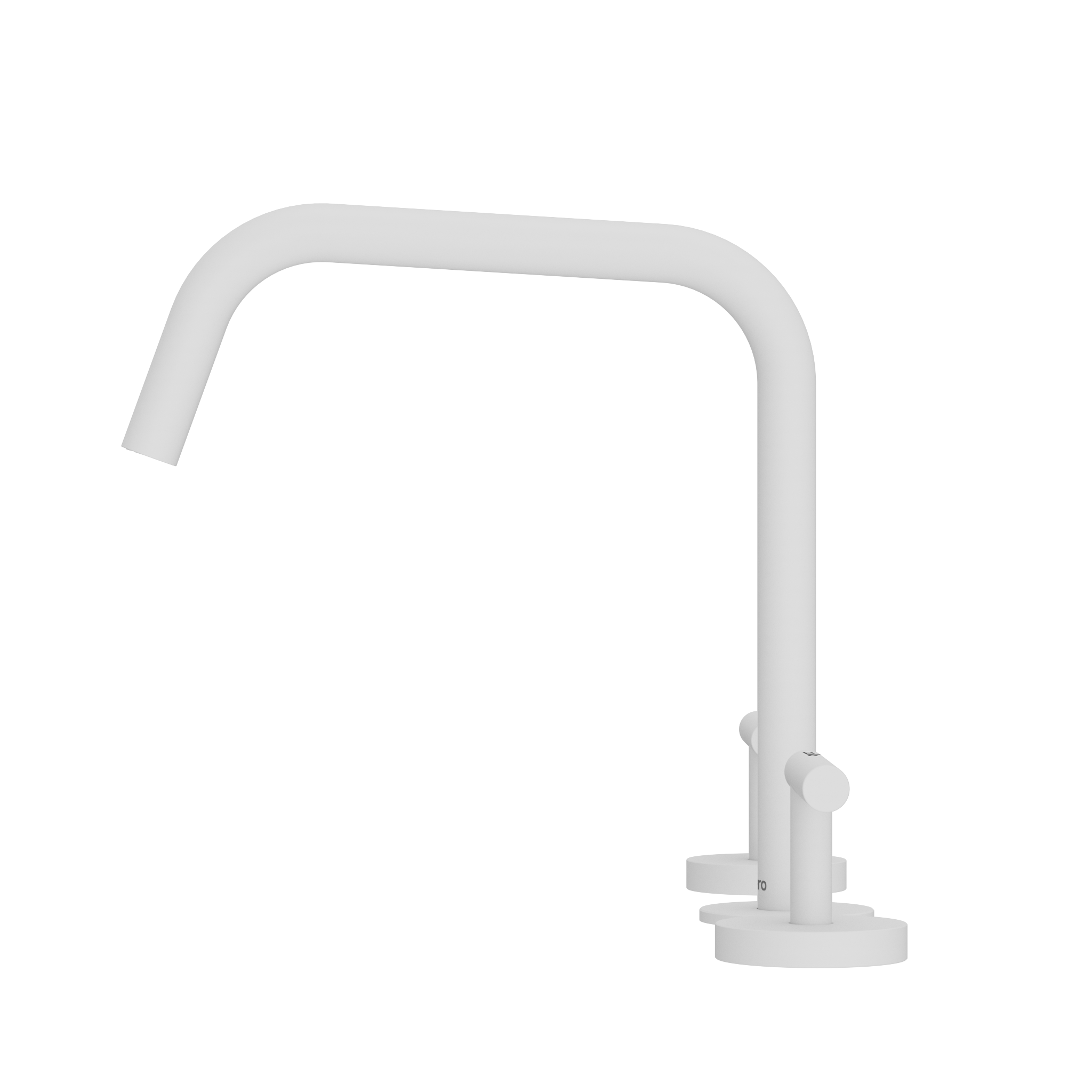 Mecca Lever Bath/Kitchen Set Edge Spout II Matte White