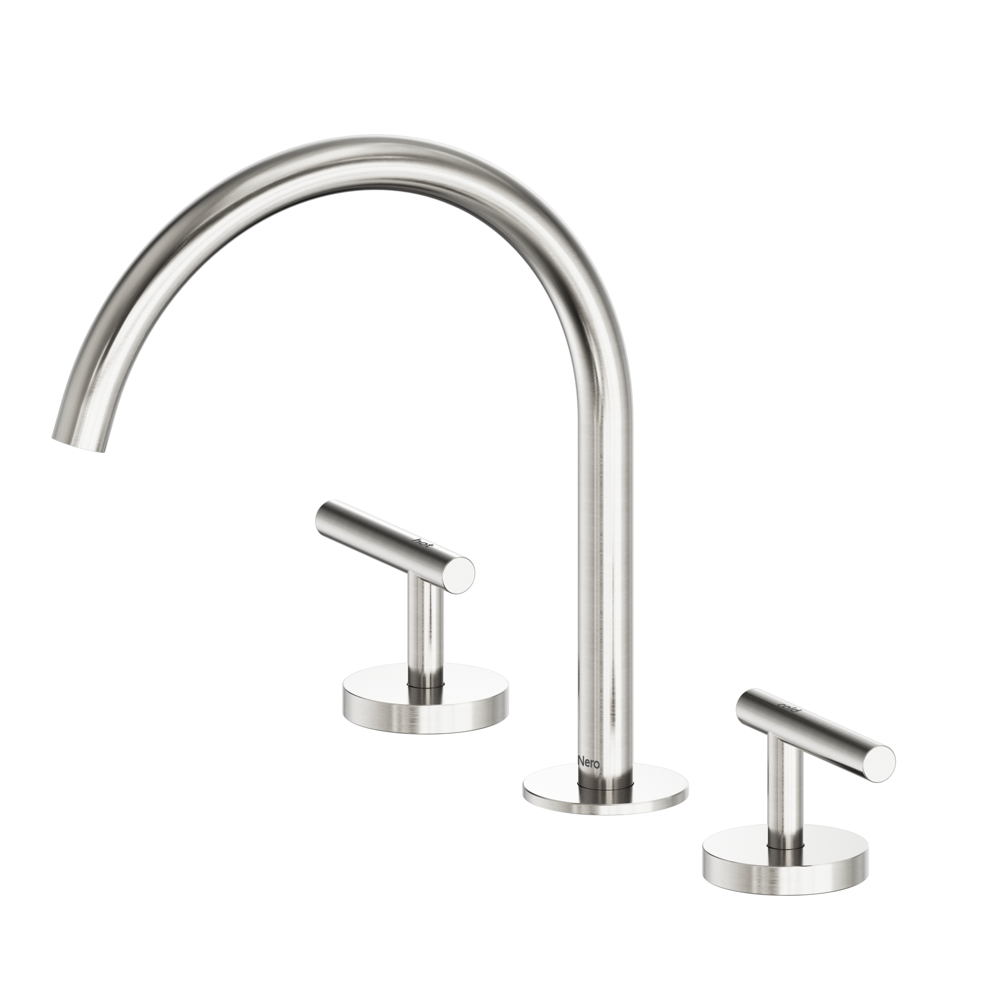 Mecca Lever Bath/Kitchen Set Arc Spout Brushed Nickel