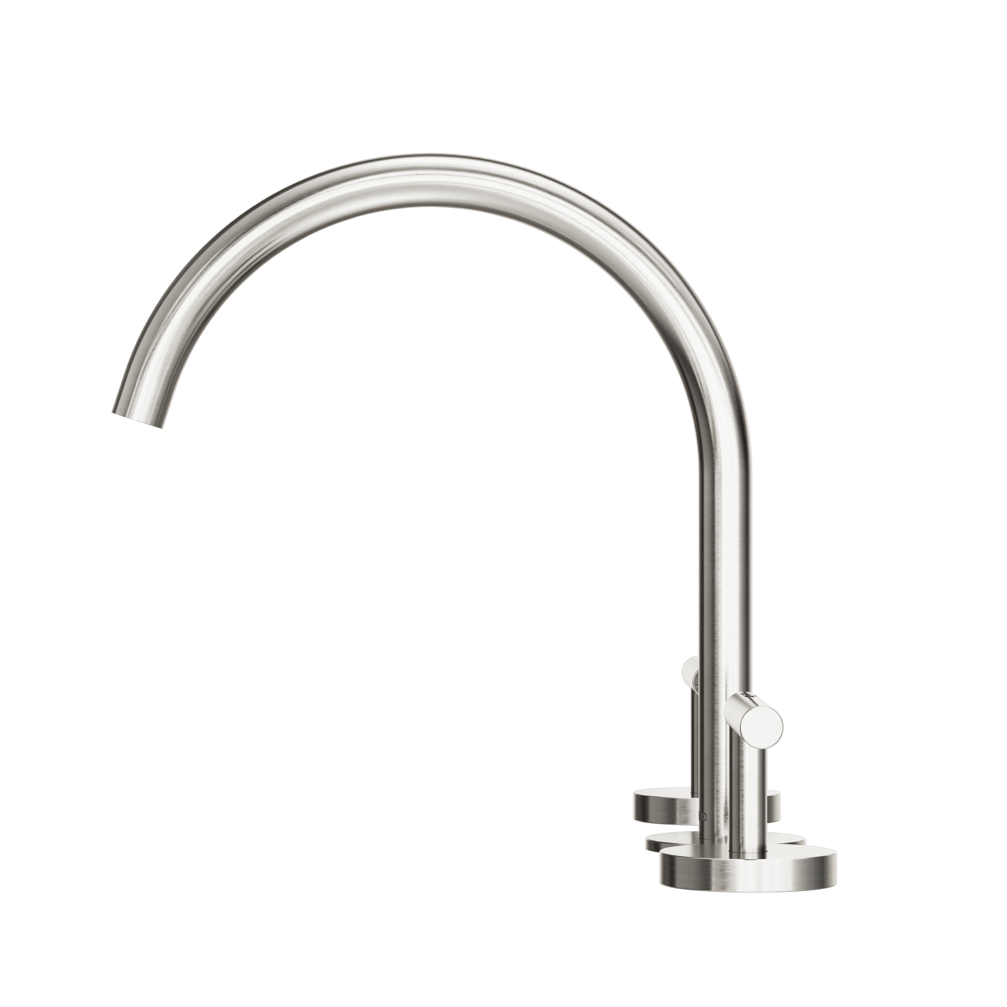 Mecca Lever Bath/Kitchen Set Arc Spout Brushed Nickel