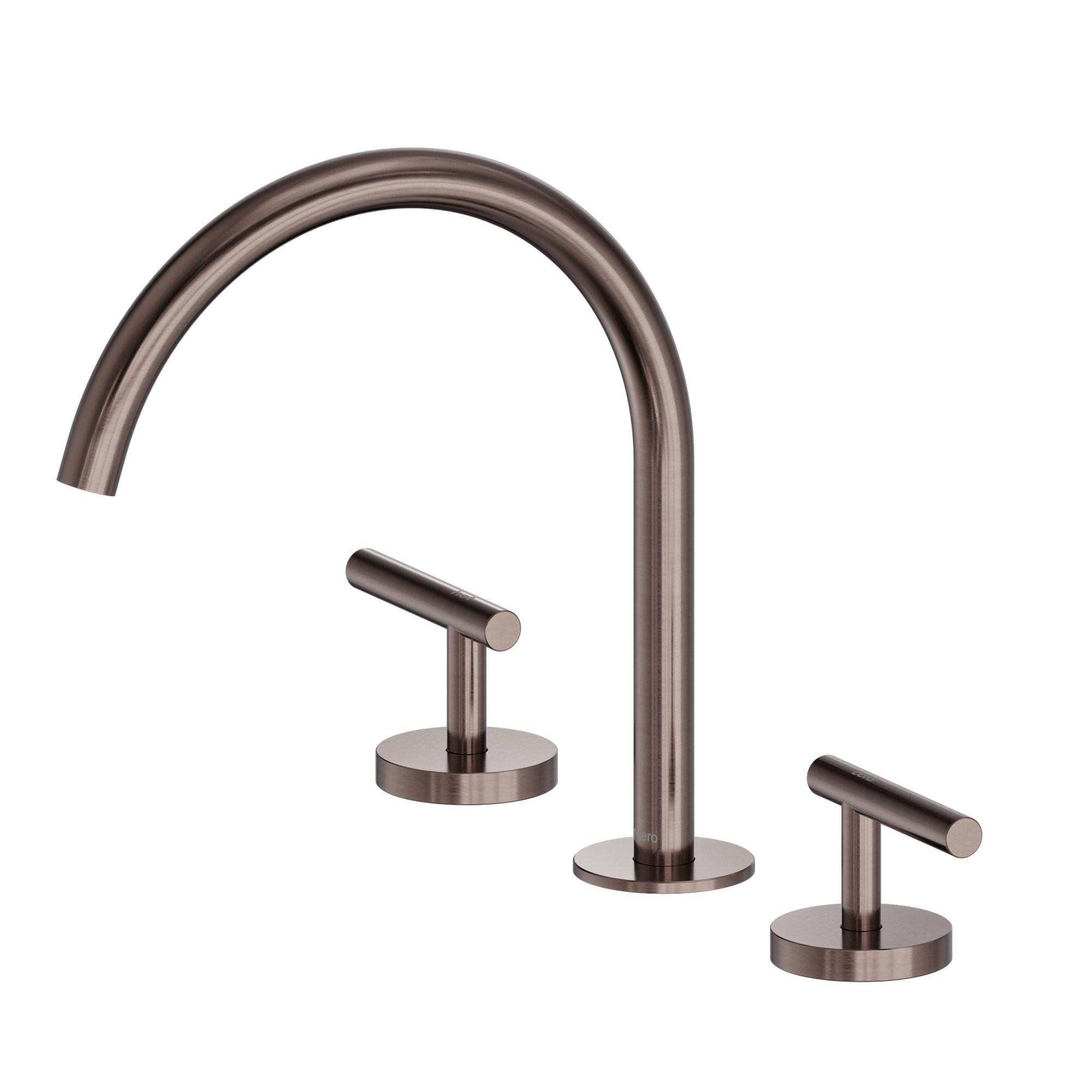 Mecca Lever Bath/Kitchen Set Arc Spout Brushed Bronze