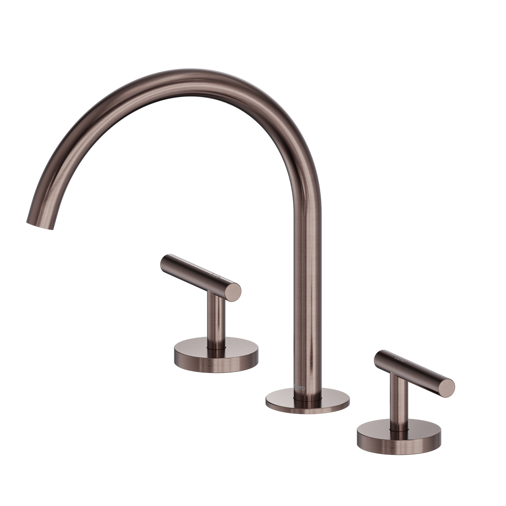 Mecca Lever Bath/Kitchen Set Arc Spout Brushed Bronze