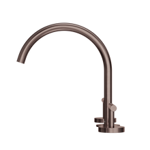Mecca Lever Bath/Kitchen Set Arc Spout Brushed Bronze