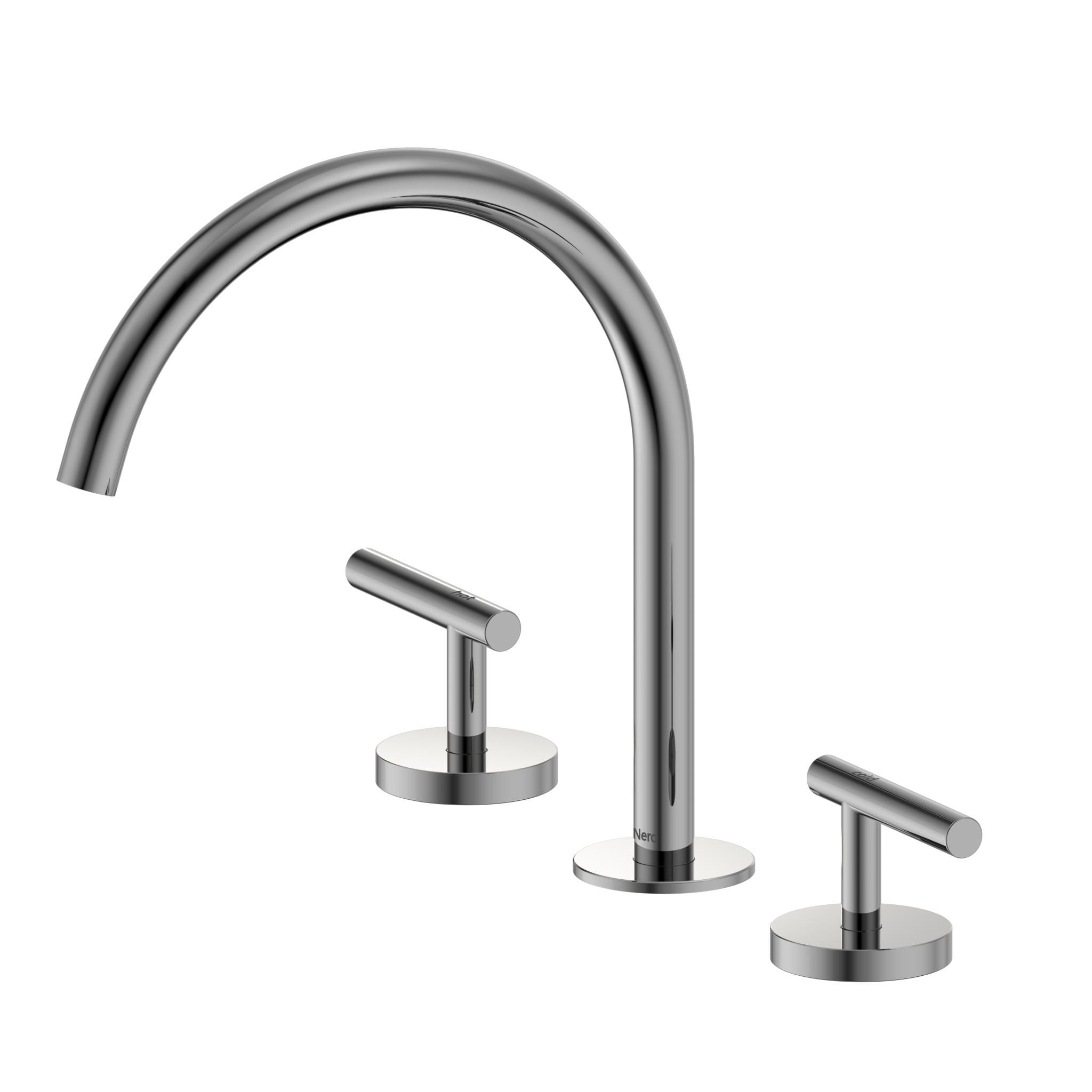 Mecca Lever Bath/Kitchen Set Arc Spout Chrome