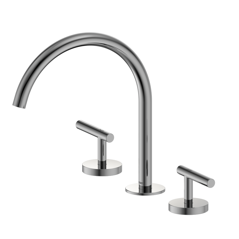 Mecca Lever Bath/Kitchen Set Arc Spout Chrome