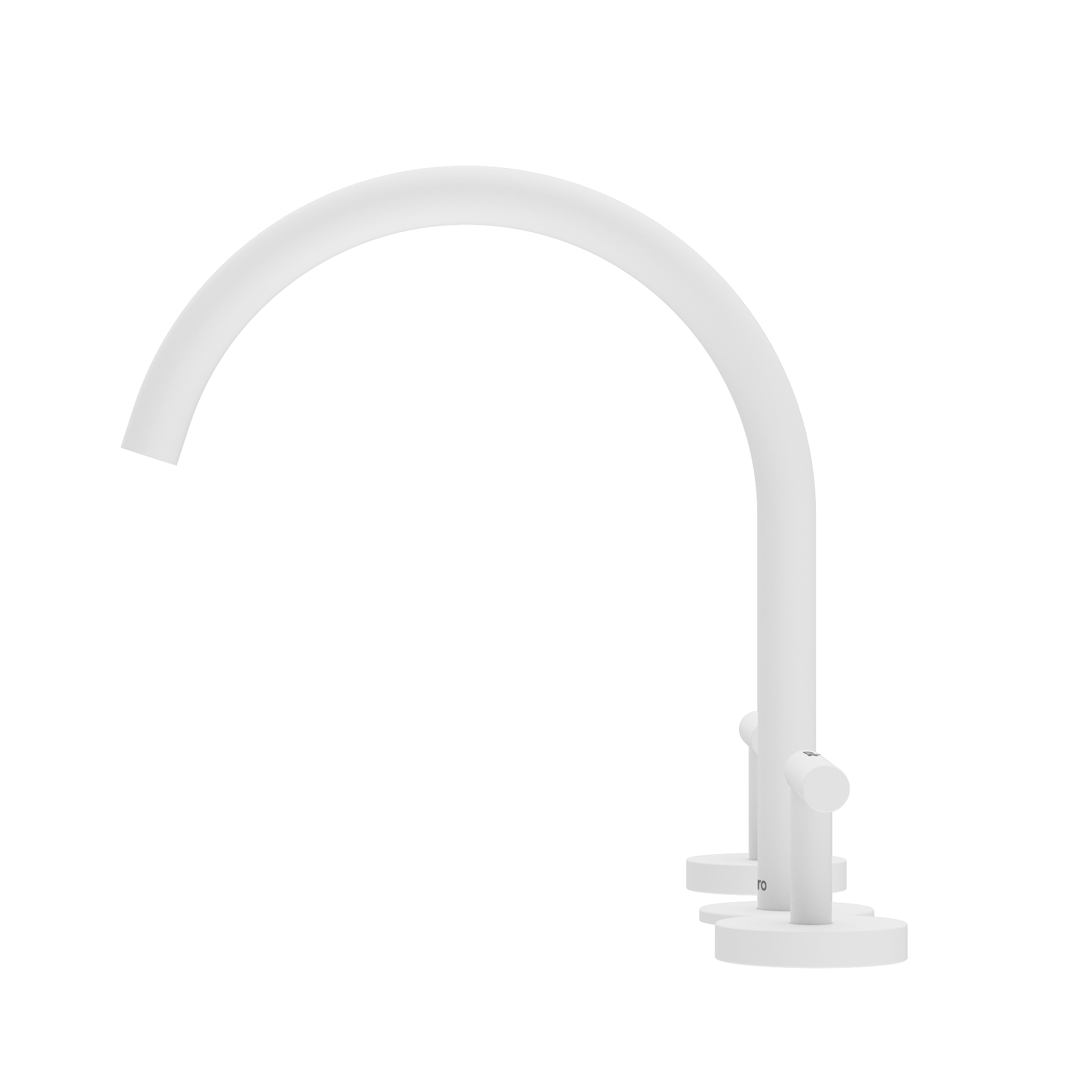 Mecca Lever Bath/Kitchen Set Arc Spout Matte White