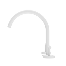 Mecca Lever Bath/Kitchen Set Arc Spout Matte White