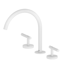 Mecca Lever Bath/Kitchen Set Arc Spout Matte White