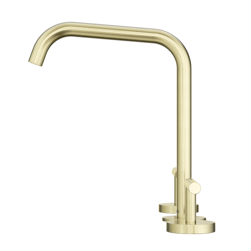 Mecca Lever Bath/Kitchen Set Edge Spout Brushed Gold