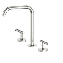 Mecca Lever Bath/Kitchen Set Edge Spout Brushed Nickel