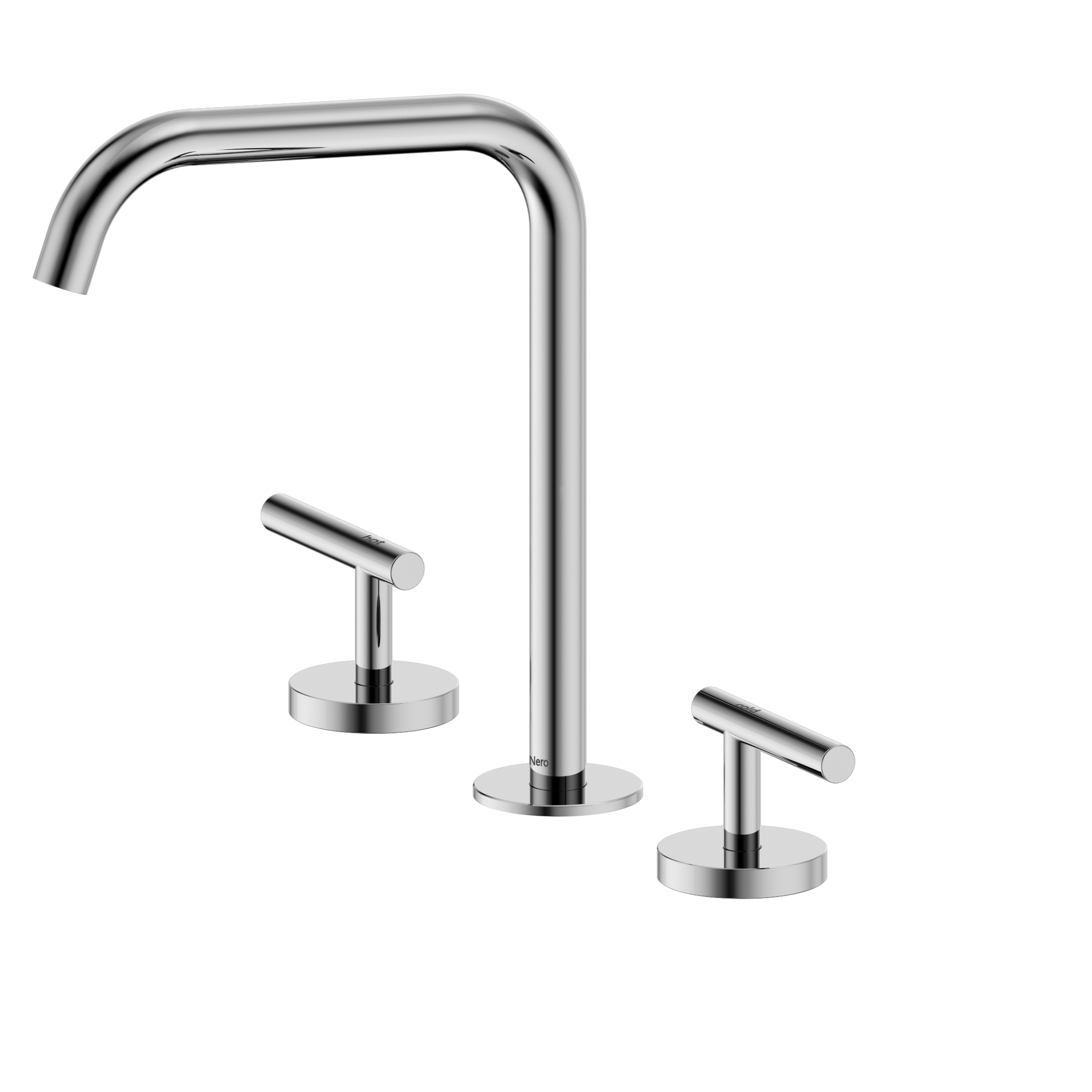 Mecca Lever Bath/Kitchen Set Edge Spout Chrome