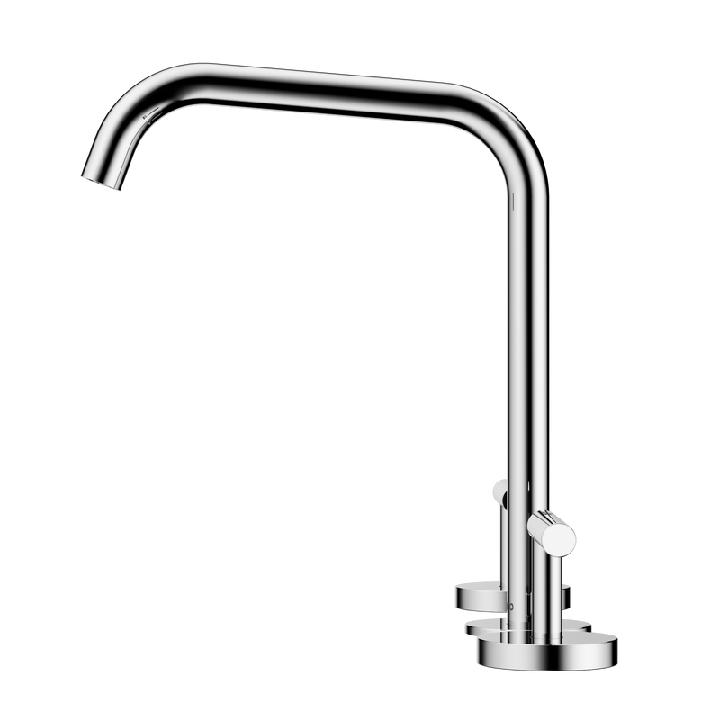 Mecca Lever Bath/Kitchen Set Edge Spout Chrome