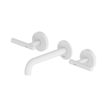 Mecca Lever Wall Basin/Bath Set 160mm Spout Matte White