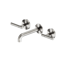 Mecca Lever Wall Basin/Bath Set 160mm Spout Matte White