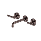 Mecca Lever Wall Basin/Bath Set 160mm Spout Matte White