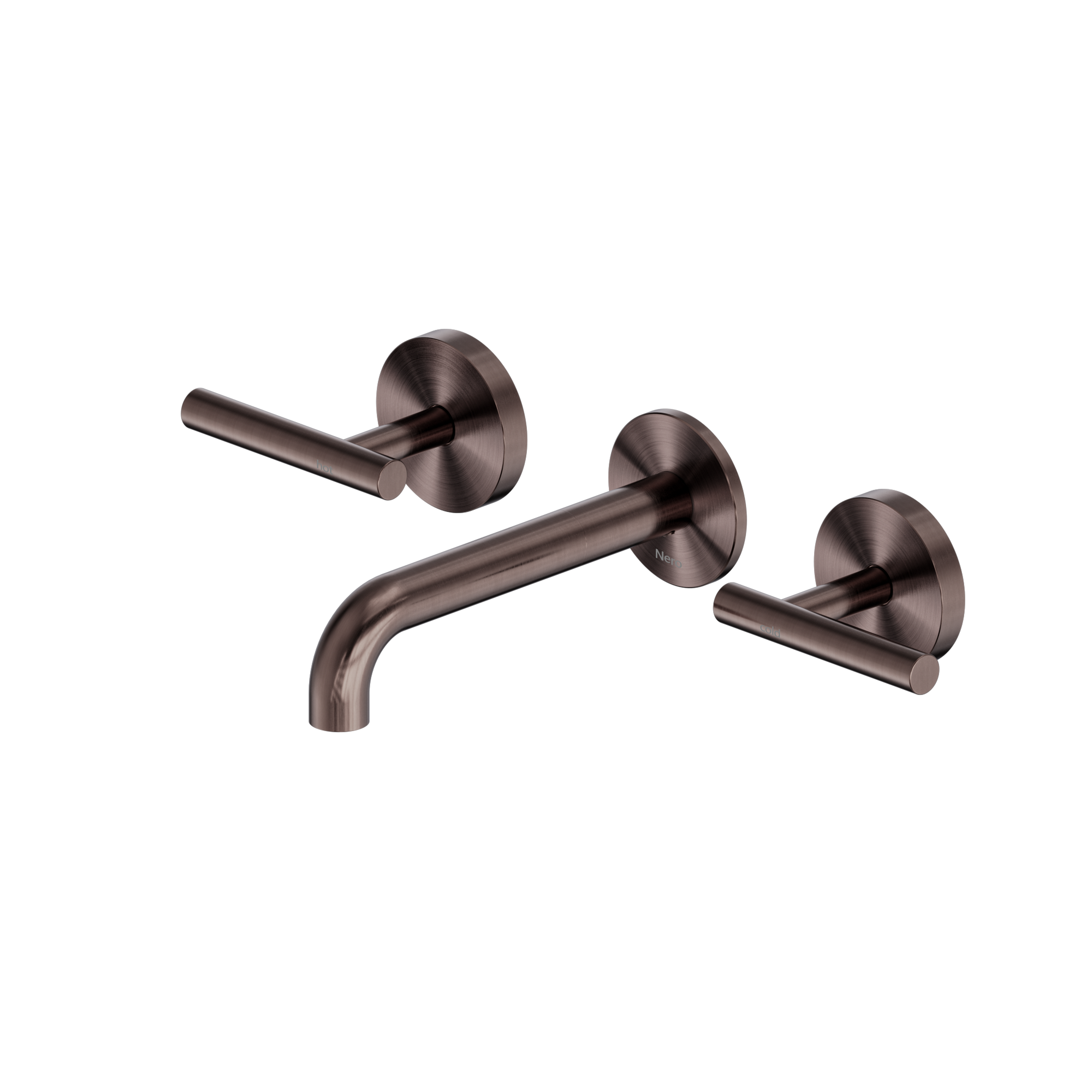 Mecca Lever Wall Basin/Bath Set 160mm Spout Matte White