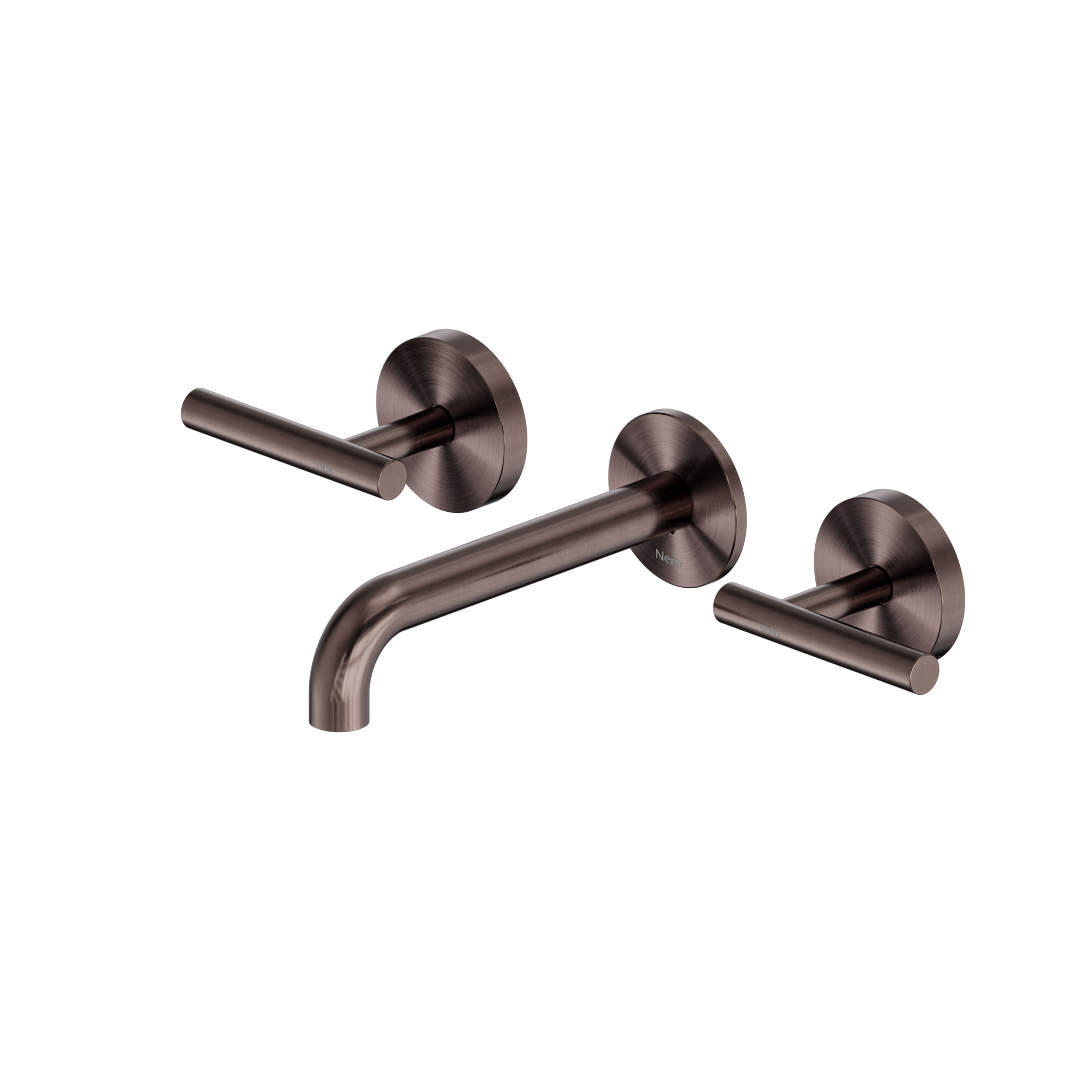 Mecca Lever Wall Basin/Bath Set 160mm Spout Matte White