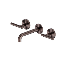 Mecca Lever Wall Basin/Bath Set 160mm Spout Matte White