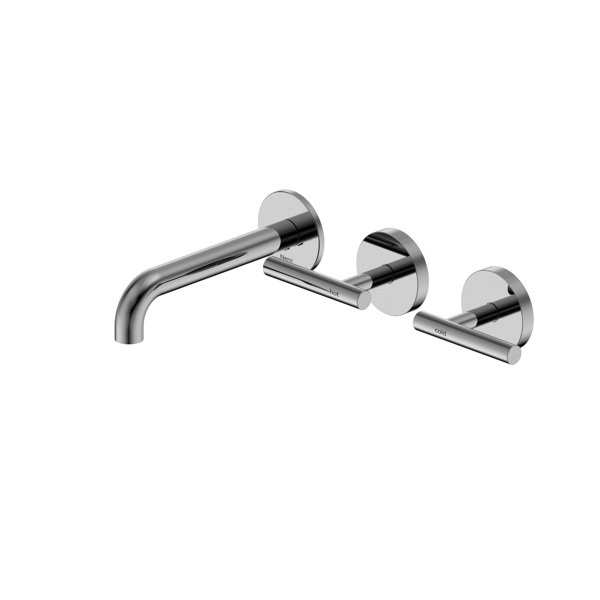 Mecca Lever Wall Basin/Bath Set 160mm Offset Spout Chrome