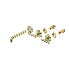 Mecca Lever Wall Basin/Bath Set 160mm Spout Trim kits Only Brushed Gold