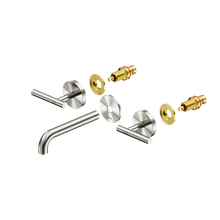 Mecca Lever Wall Basin/Bath Set 160mm Spout Trim kits Only Brushed Nickel