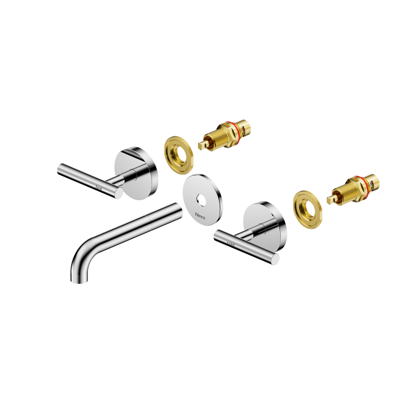 Mecca Lever Wall Basin/Bath Set 160mm Spout Trim kits Only Chrome