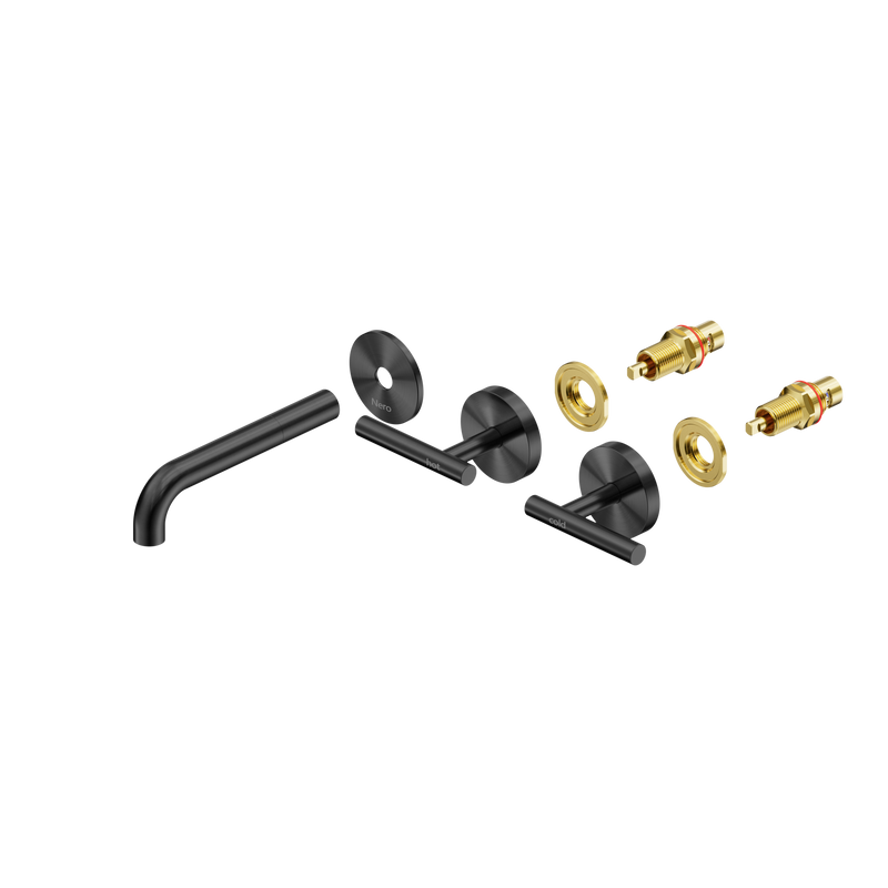Mecca Lever Wall Basin/Bath Set 160mm Spout Trim kits Only Gun Metal