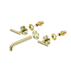 Mecca Lever Wall Basin/Bath Set 185mm Spout Trim kits Only Brushed Gold