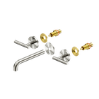 Mecca Lever Wall Basin/Bath Set 185mm Spout Trim kits Only Brushed Nickel