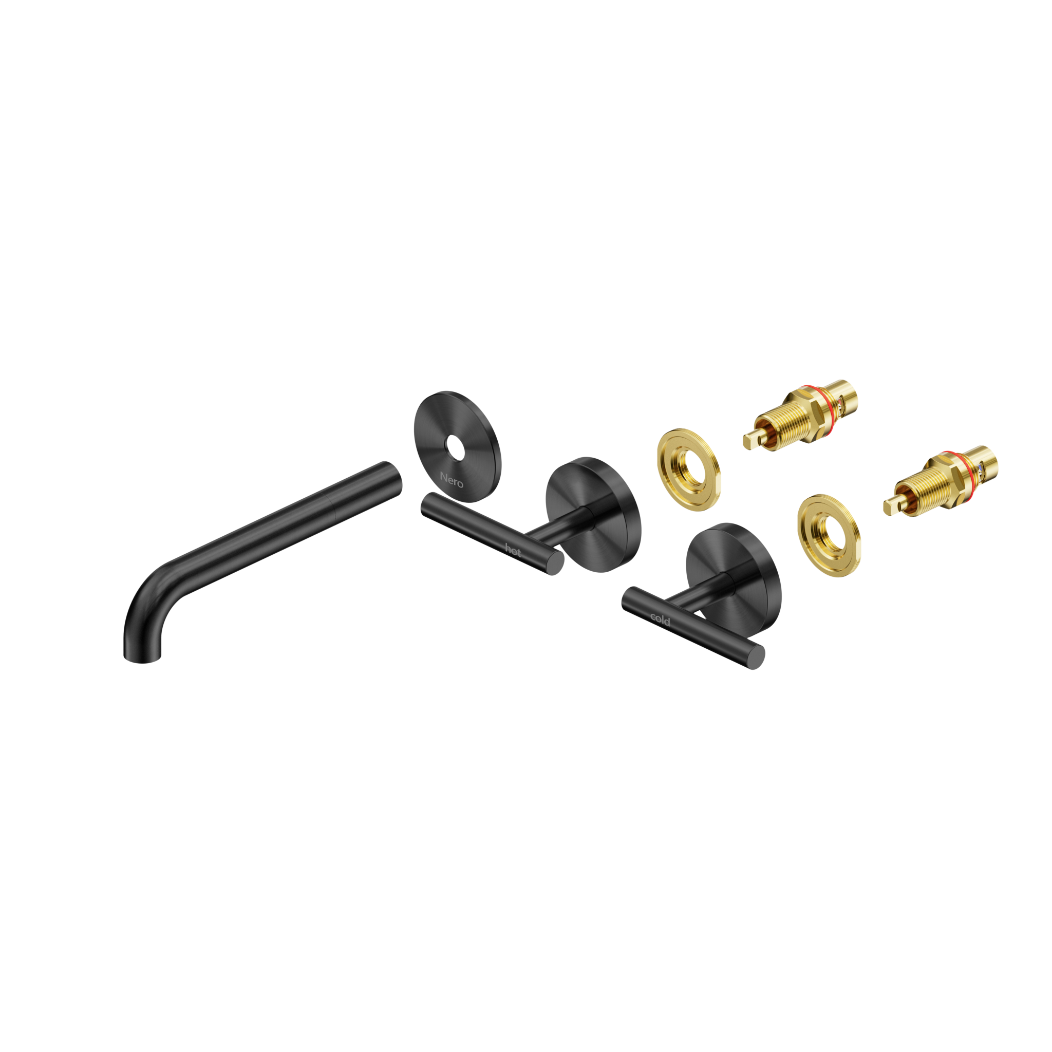 Mecca Lever Wall Basin/Bath Set 185mm Spout Trim kits Only Gun Metal